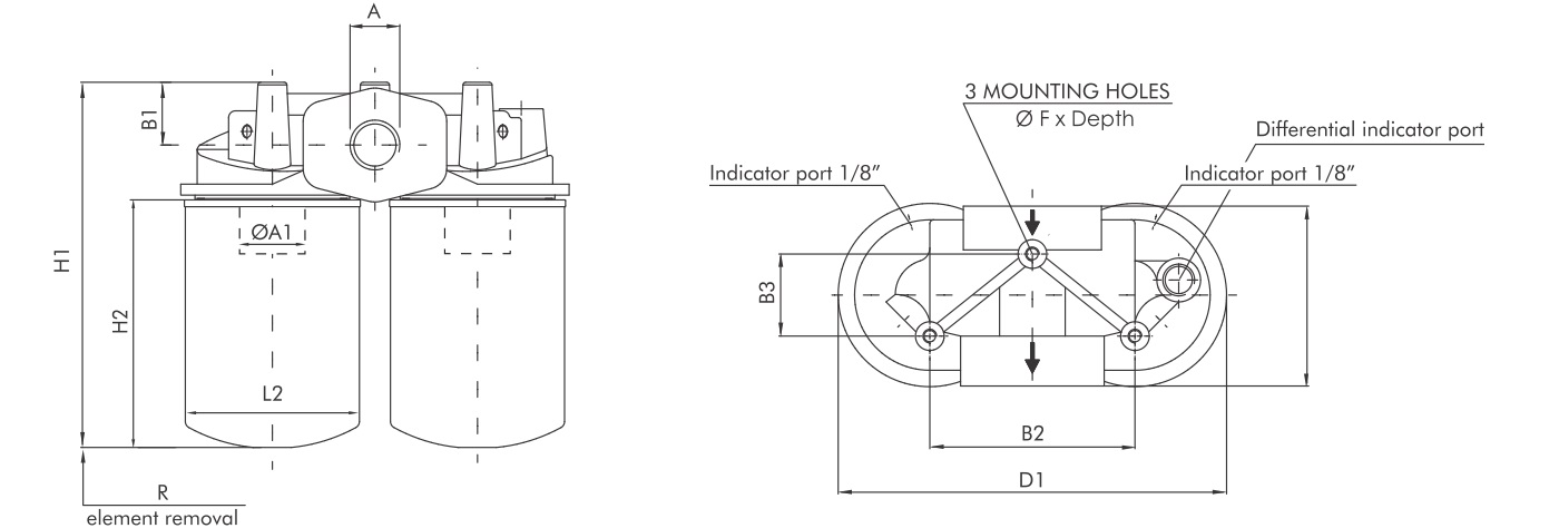 FA141C25BB70Z16 Inline spin-on filter