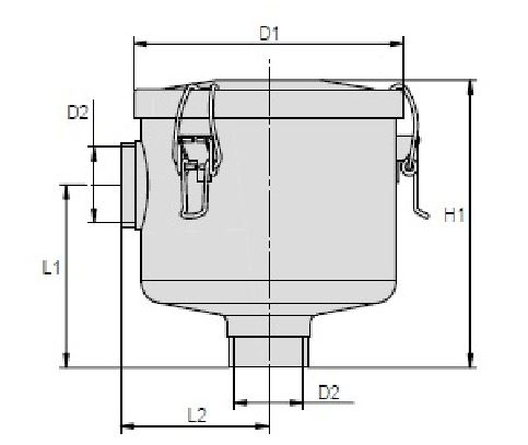 SA6819 air filter (vacuum filter 1 1/4" NPT)