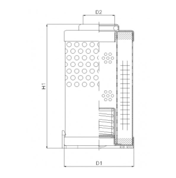 R610G25 hydraulic filter element