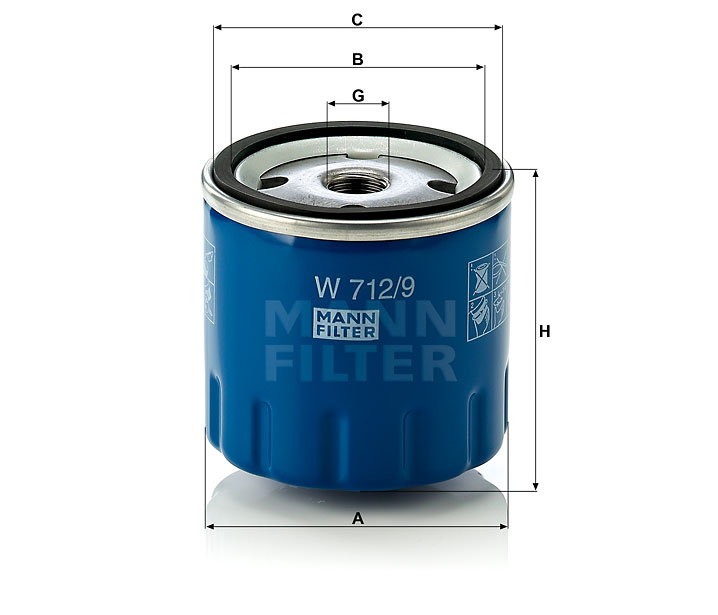 W 712/9 oil filter (spin-on)