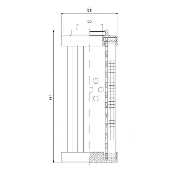 DVD210F10V hydraulic filter element