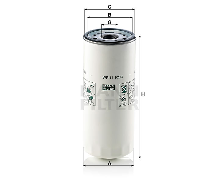 WP 11 102/3 oil filter spin-on