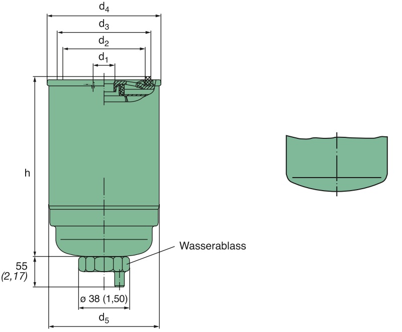 WK 842/6 fuel filter spin-on