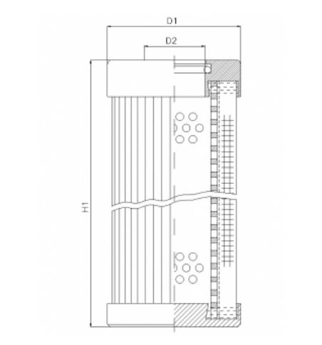 D121T500BV hydraulic filter element
