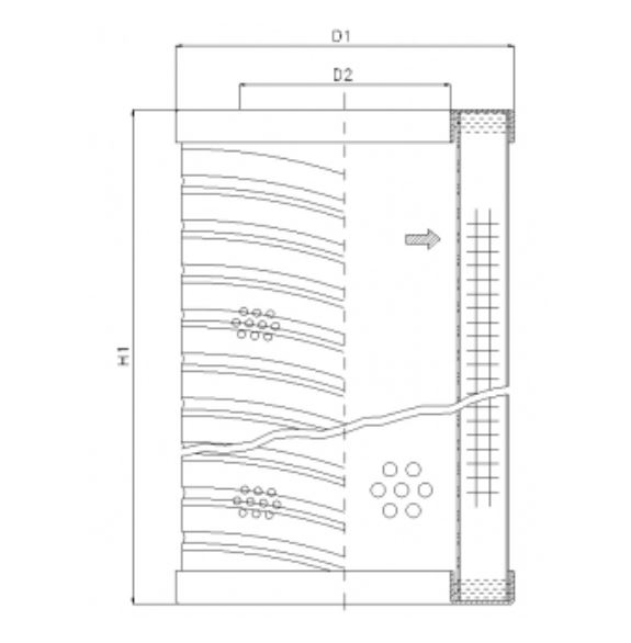 RVR20L20B hydraulic filter element