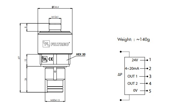 EAF8 Electronical differential pressure trans