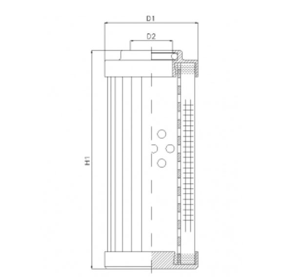 DLD900T10B hydraulic filter element