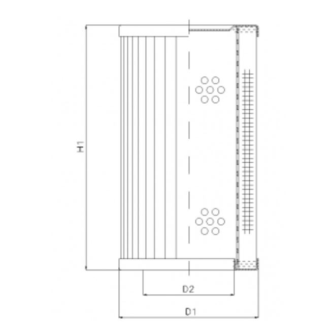 RVR165K10B hydraulic filter element