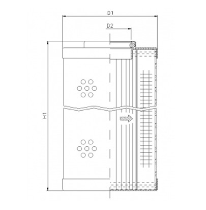 H323G10V hydraulic filter element