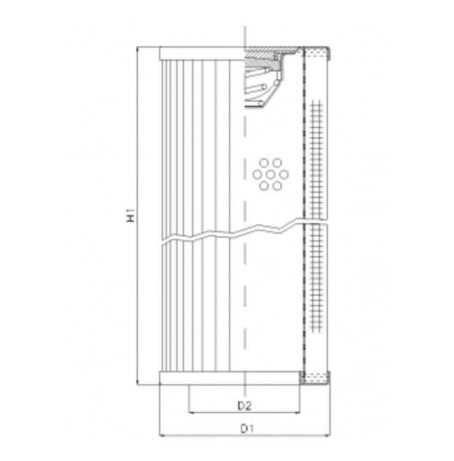 RVR660B100B hydraulic filter element