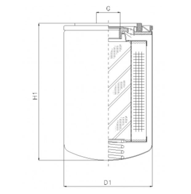 A140T250 oil filter (spin-on)