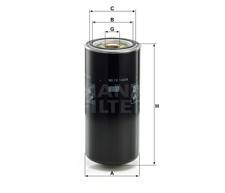 WD 13 145/8 oil filter spin-on