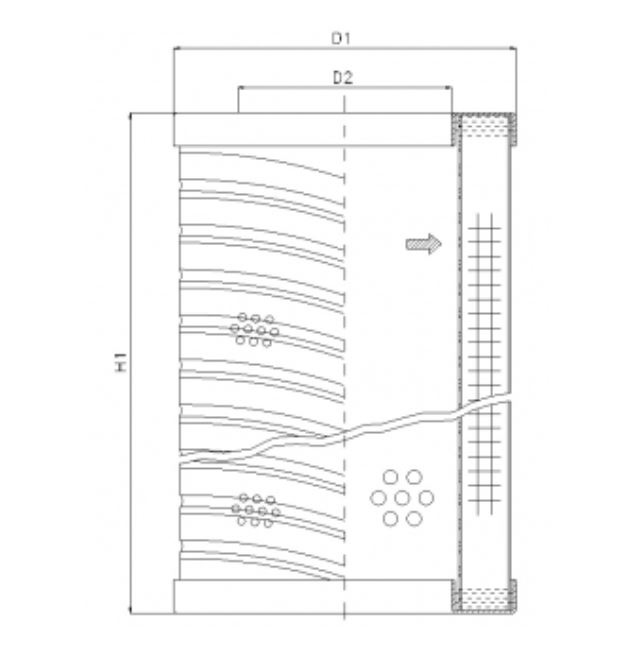 RVR20L10B hydraulic filter element