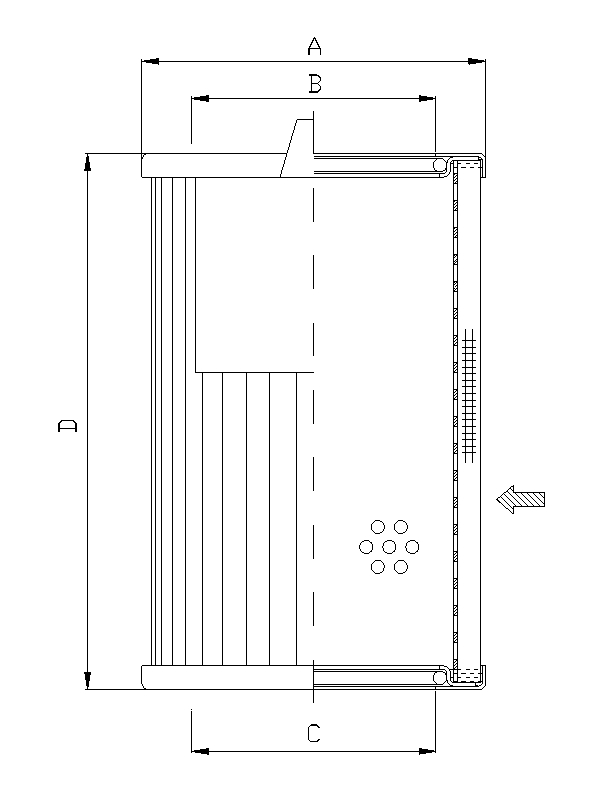 WT1280 hydraulic filter element
