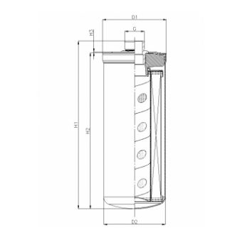 AWG134 hydraulic filter spin-on