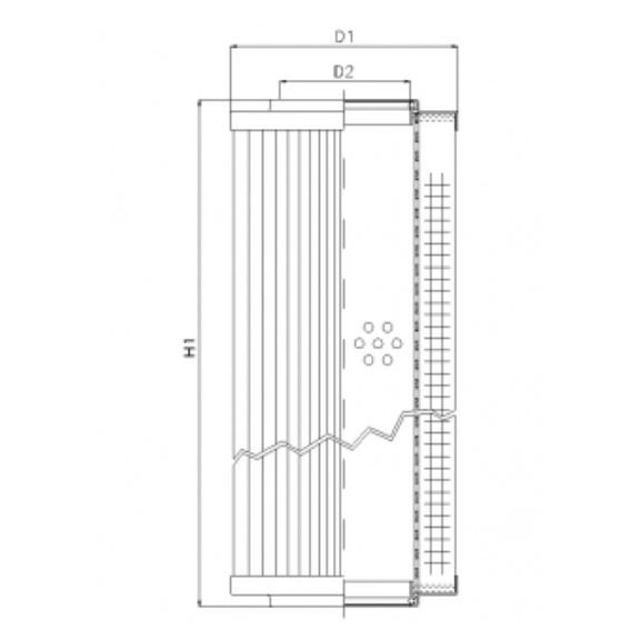 R521G25V hydraulic filter element