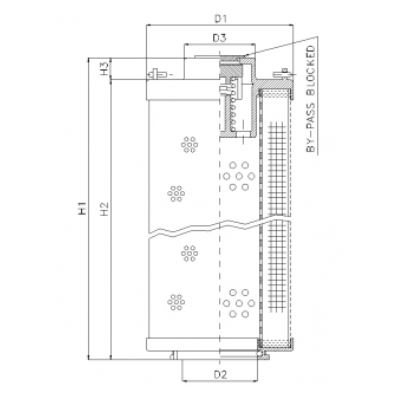 RHR660S25V/2 hydraulic filter element