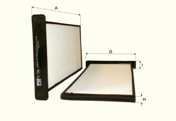 HC7268 cabin air filter element