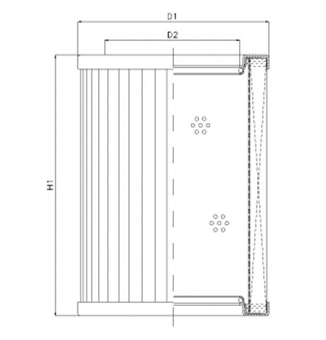 R435G25V hydraulic filter element