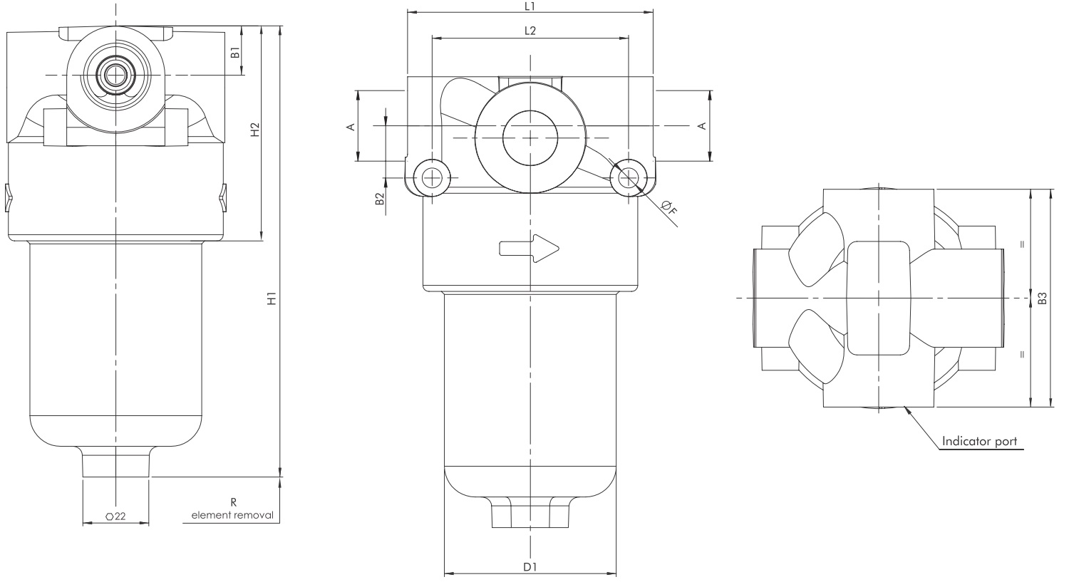 FD311G25ABB30WVX5 in-line filter (pressure line)