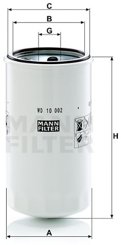 WD 10 002 hydraulic filter spin-on