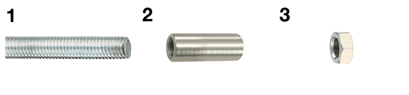 TE M8 - 100 STK. thread stud