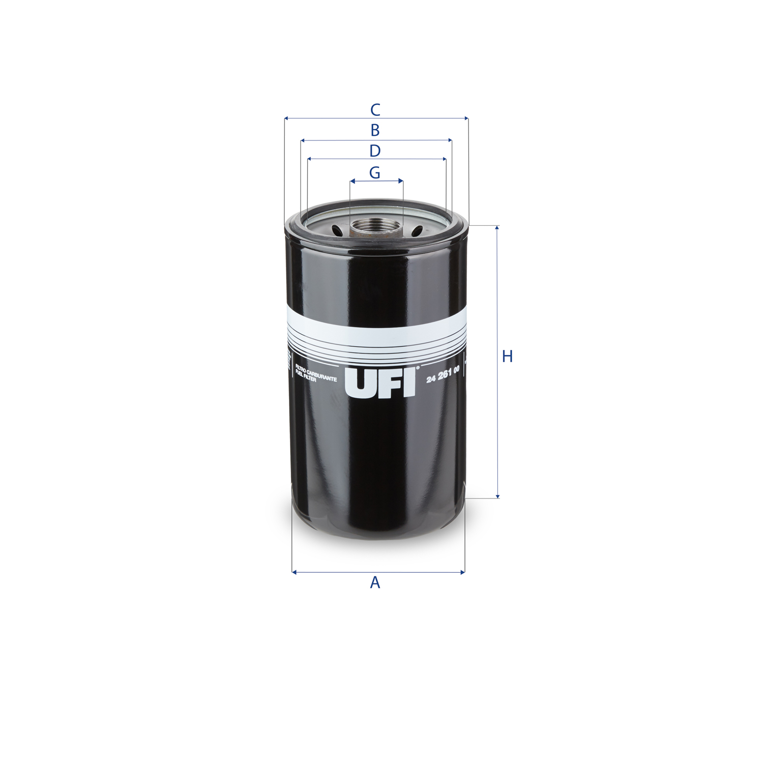24.261.00 fuel filter spin-on