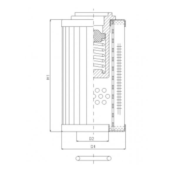 RLR330B250B hydraulic filter element