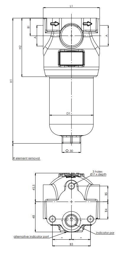 FH420D124G10XBB4DRS000S0 in-line filter (pressure line)