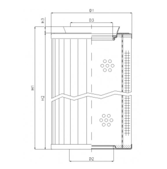 RMR436B100B hydraulic filter element