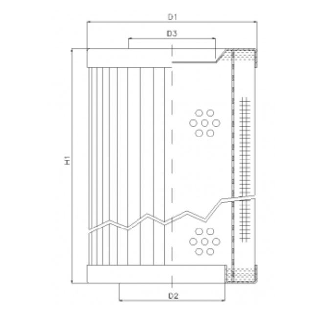 RVR1140B10B hydraulic filter element