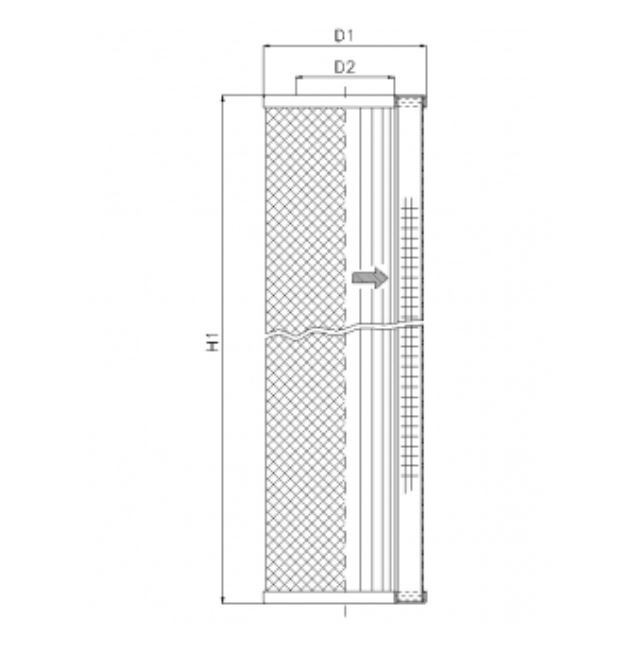 S221T25 hydraulic filter element