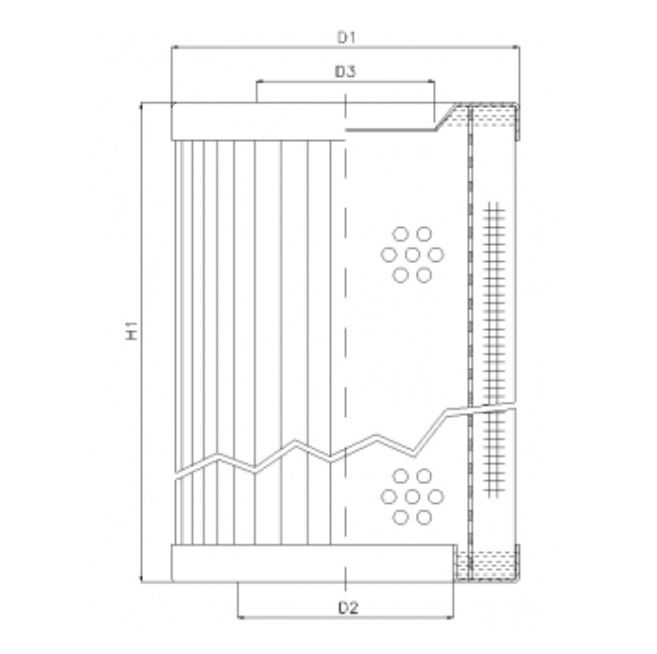 RVR110B10B hydraulic filter element