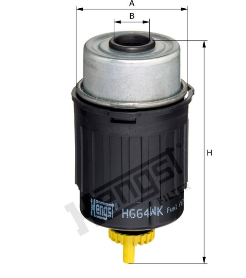 H664WK fuel filter spin-on