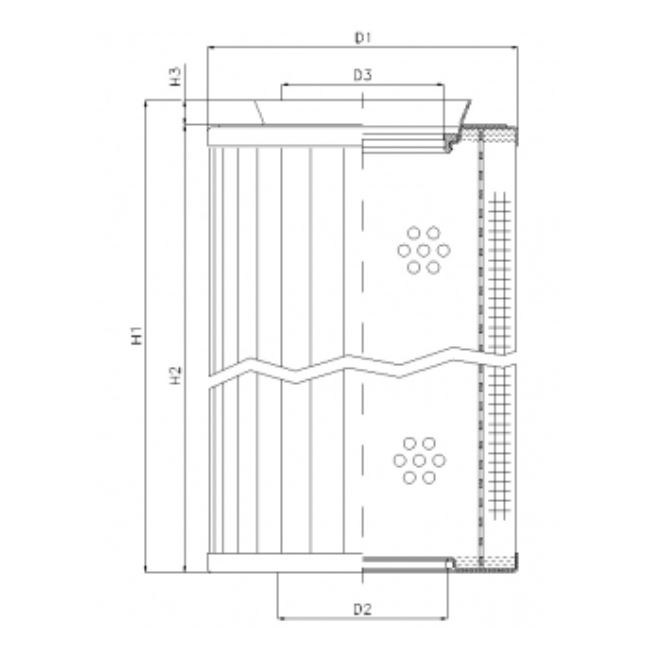 RMR438B60B hydraulic filter element