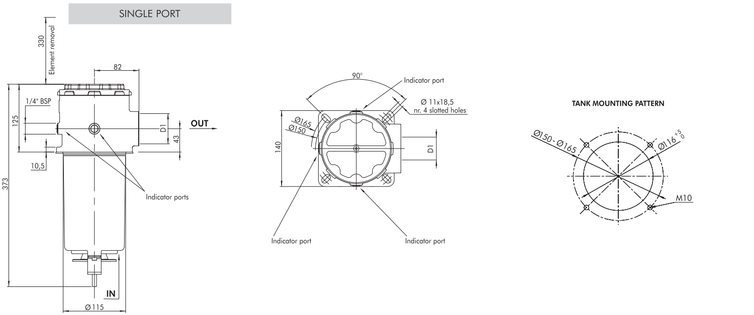 FS741T125BB7BMPS1 Suction filter FS-7