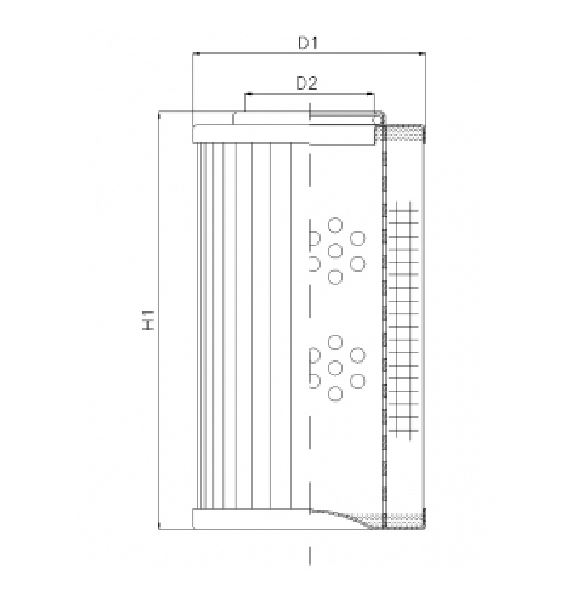 DVD2140B25V hydraulic filter element
