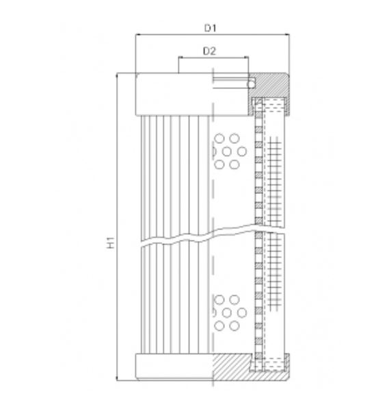 D154G25B hydraulic filter element