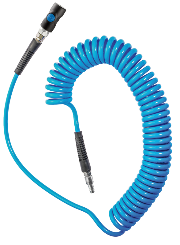 PUS 86ES spiral hose with quick couplers
