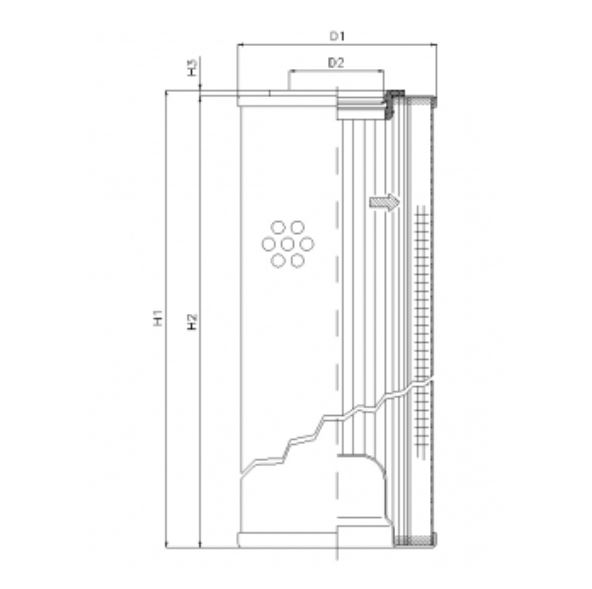 R5110C25V hydraulic filter element
