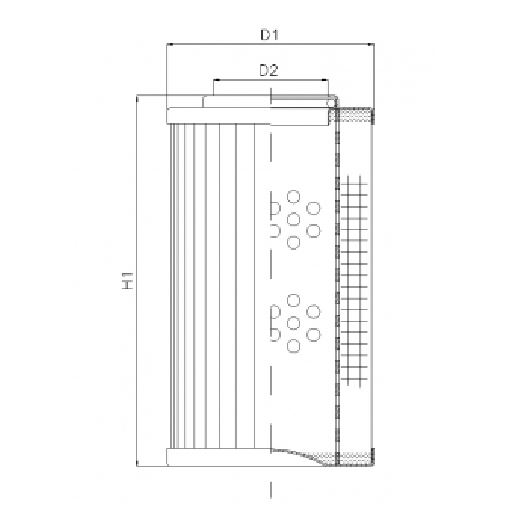DVD2360B25V hydraulik filter element