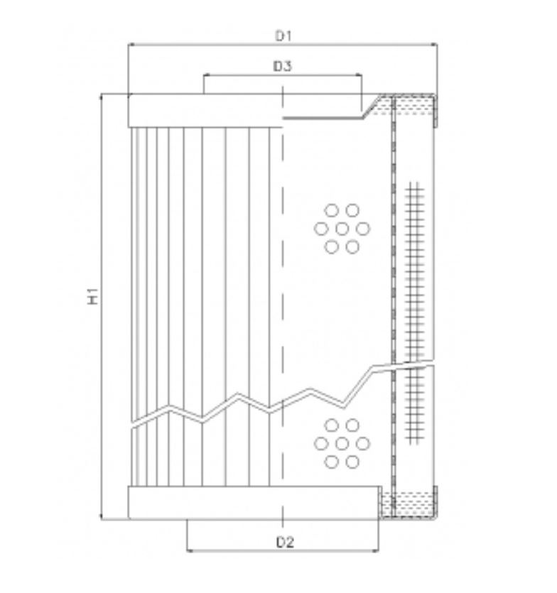 RVR190E20B hydraulic filter element
