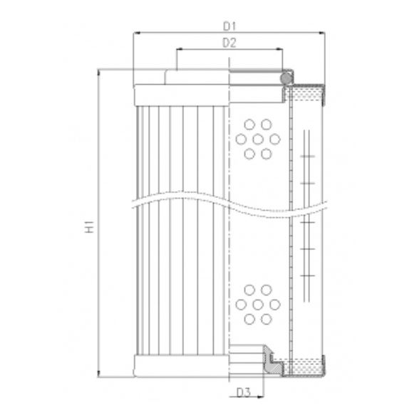 RMR443B100B hydraulic filter element