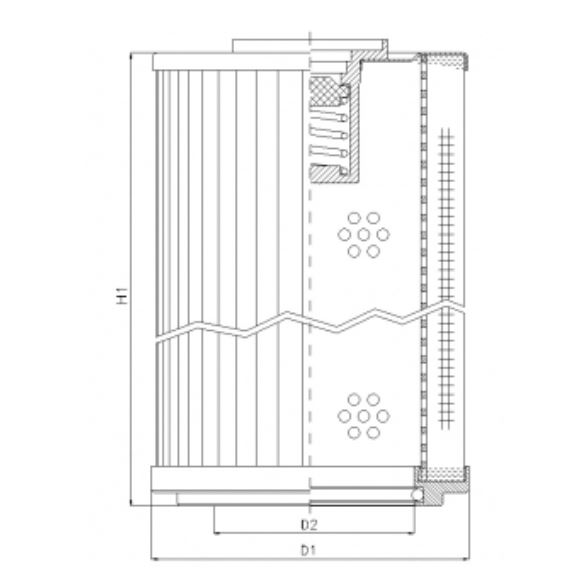 RLR1201D20B hydraulic filter element
