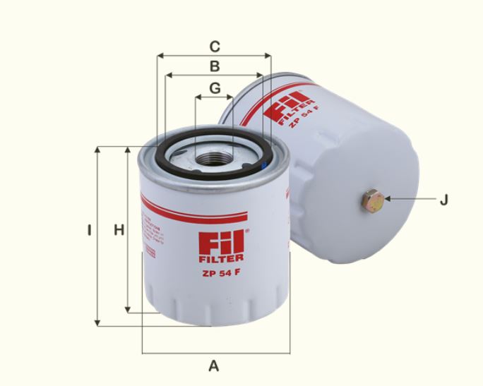ZP54F fuel filter spin-on
