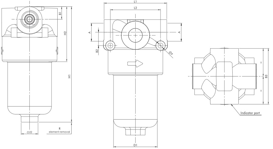 FD310G25ABB30WVX5 in-line filter (pressure line)