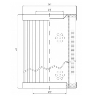 RVR156B25B/5 hydraulic filter element
