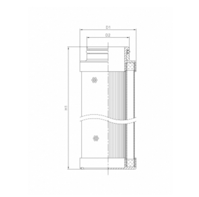 C613G03 hydraulic filter element (coreless)