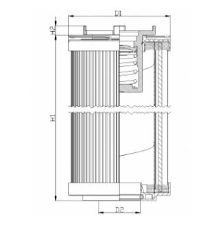 R143G25C hydraulic filter element
