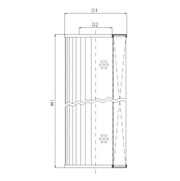 DMD761B60B hydraulic filter element